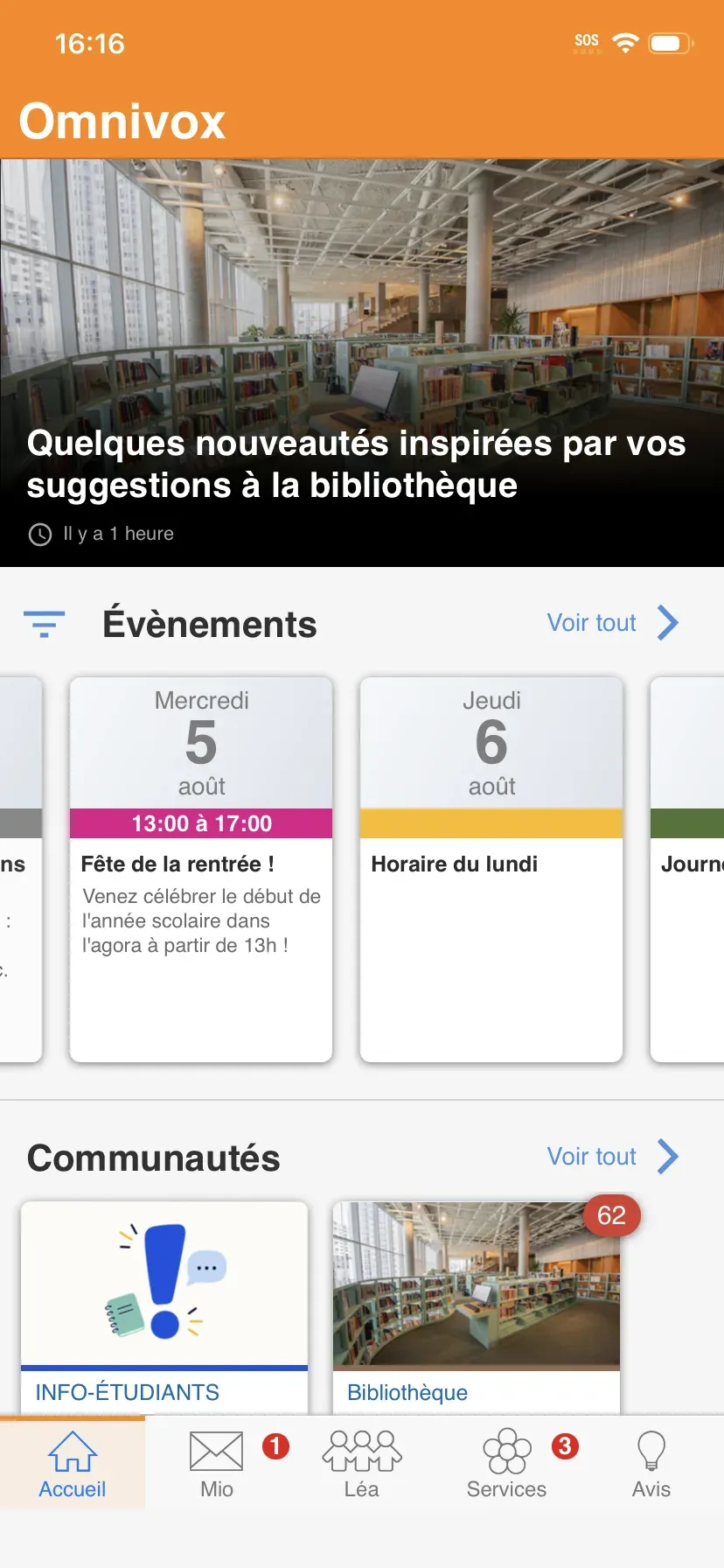 Omnivox Mobile - version française